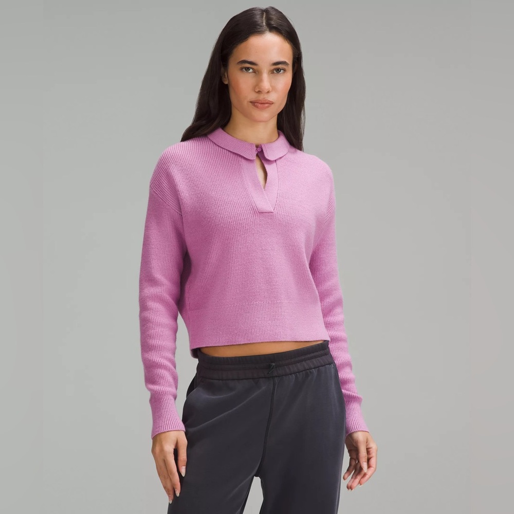 Collared Merino Wool-Blend Sweater 💖